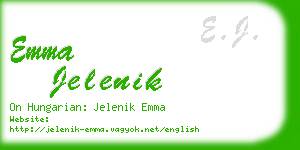 emma jelenik business card